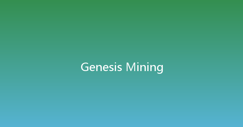 Genesis Mining 