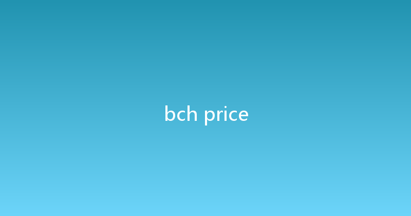bch price 