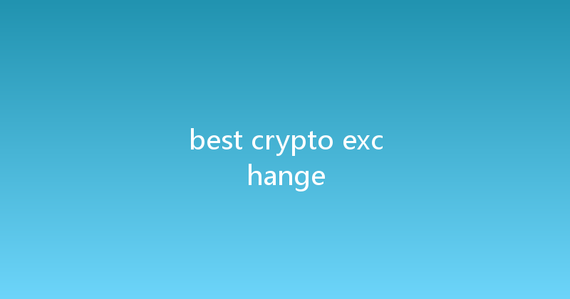 best crypto exchange 