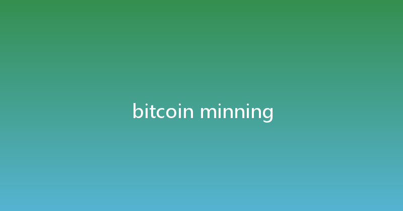 bitcoin minning 