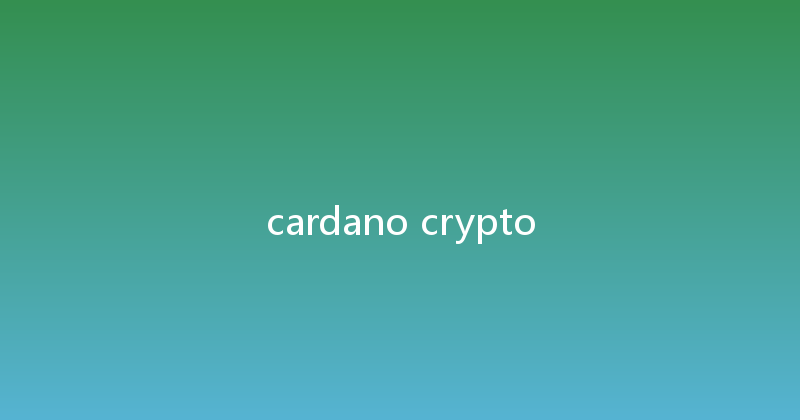 cardano crypto 