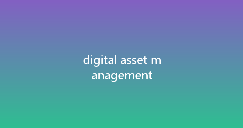 digital asset management 
