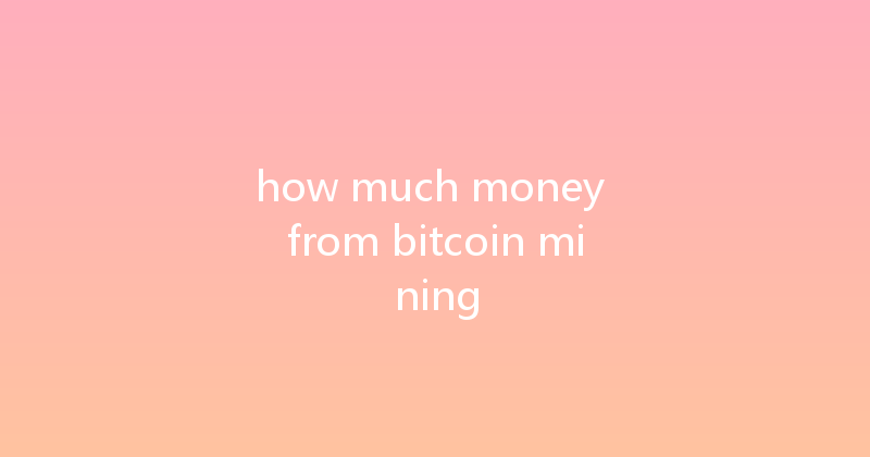 how much money from bitcoin mining 
