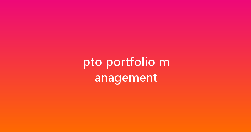 pto portfolio management 