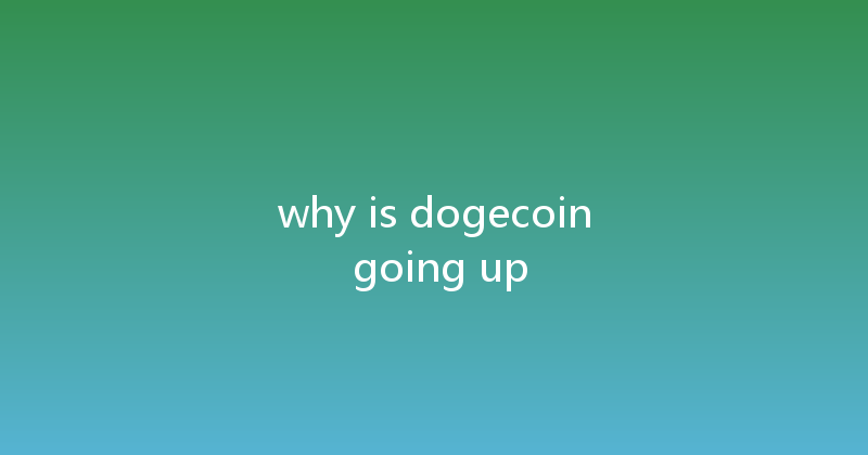 why is dogecoin going up 